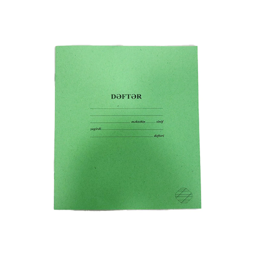 DEFTER 12 VƏRƏQ YASIL ÜZLÜ XƏTLİ 02 resmi