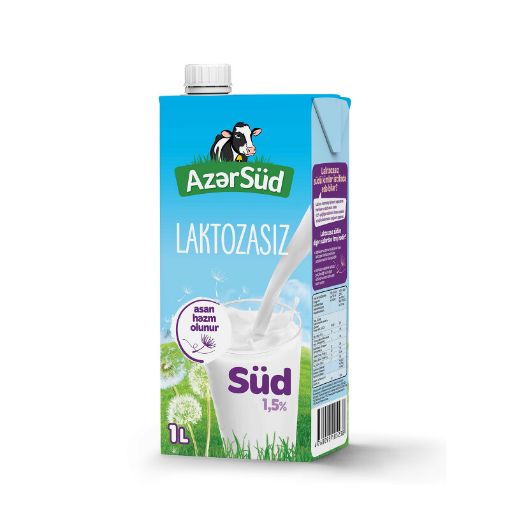 AZƏRSÜD LAKTOZASIZ SÜD 1.5 % 1 LT resmi