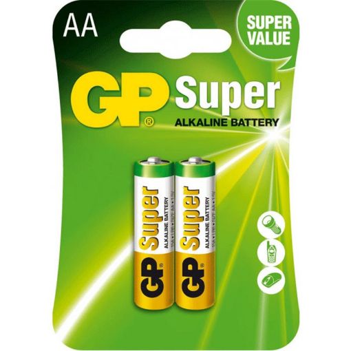 GP BATAREYA ALKLİNE SUPER AA 1.5V 15A U2 resmi