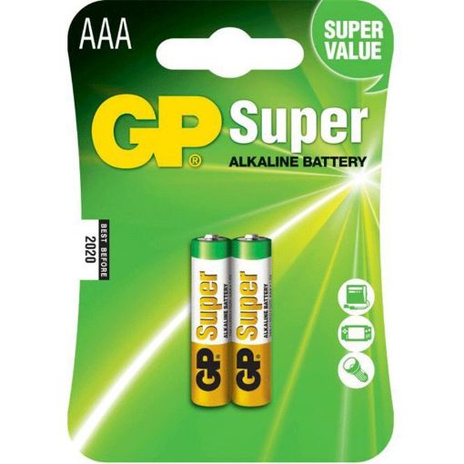 GP BATAREYA ALKLNE SUPER AAA 1.5V 24A U2 resmi