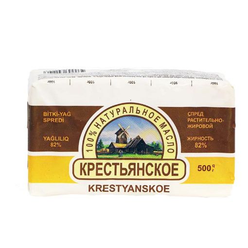 KRESTYANSKOE BİTKİ YAĞ SPREDİ 500 Q 82% resmi