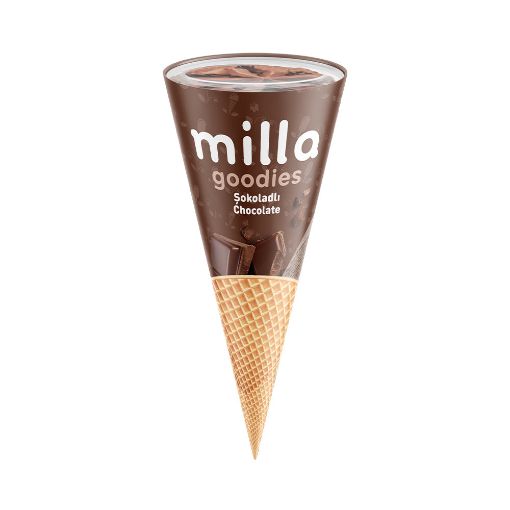 MİLLA DONDURMA 125 ML KORNET ŞOKOLAD resmi