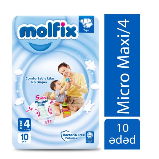 MOLFIX UŞAQ BEZİ N4 10 LU 3D MAXI resmi