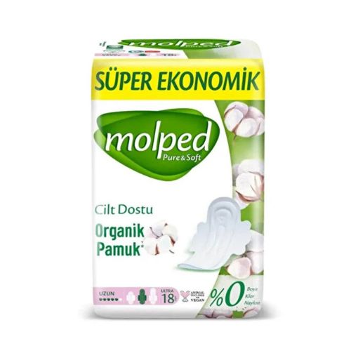 MOLPED QADİN BEZİ 18 Lİ PURE&SOFT UZUN resmi