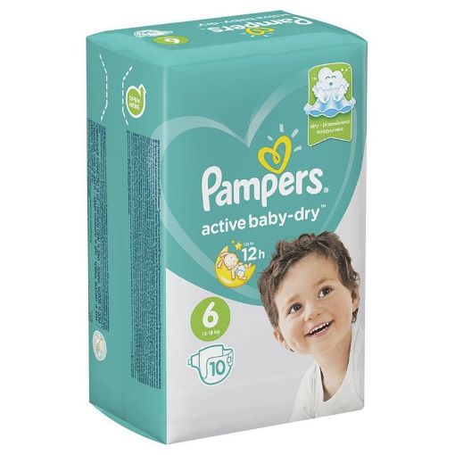 PAMPERS ACTİVE UŞAQ BEZİ N6 10 LU 13-18 resmi