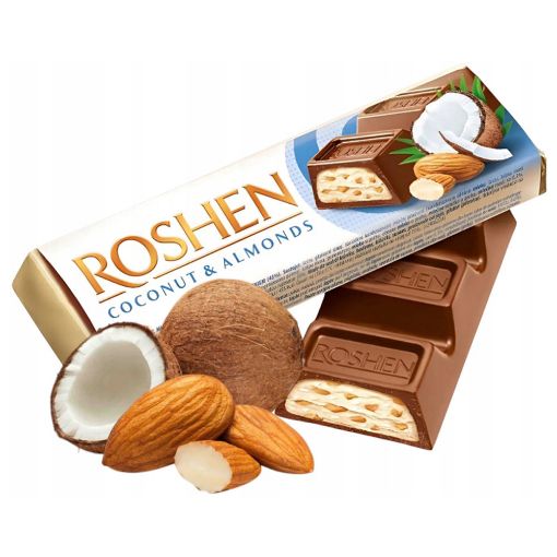 ROSHEN BATON ŞOKOLAD 38 Q BADAMLI KOKOS resmi