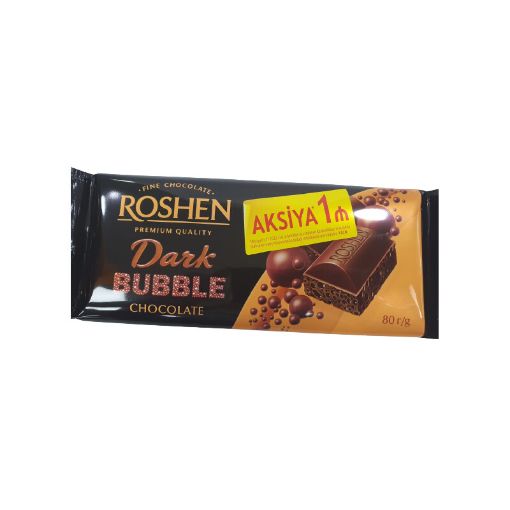 ROSHEN QARA ŞOKOLAD 80 Q QABARCIQLI PROM resmi