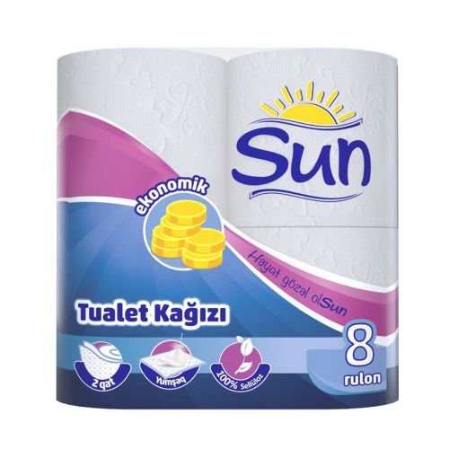 SUN TUALET KAĞIZI 8 Lİ  2 QAT EKONOM resmi