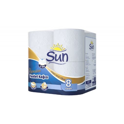 SUN TUALET KAĞIZI 8 Lİ 2 QAT YENİ resmi